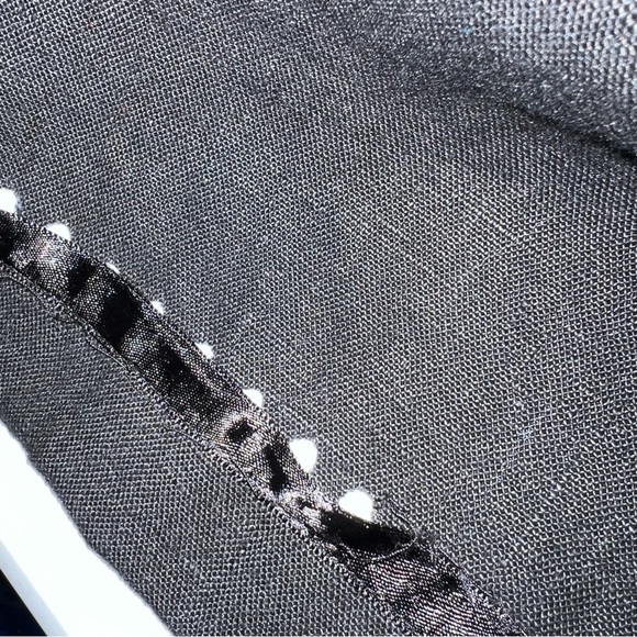 Parisian Signature Linen Blazer Women's 10 Embroidered Black Long Sleeve - Picture 7 of 13